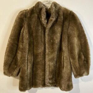 70s/80s Brown faux fur coat